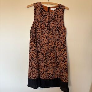 THML Leopard Print Mini Dress - Brown and Black